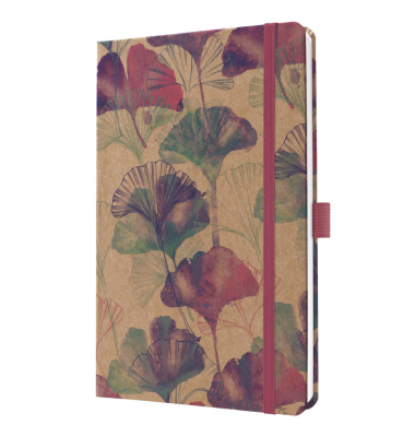 Buchkalender 7J809, Jolie, braun, pink, violett, hellgrün, 1 Woche / 2 Seiten, 13,5x20,3cm (ca. A5), 2027