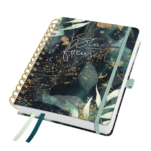 2 Stück Sigel Buchkalender 7J603, Jolie, schwarz, grün, gold, 1 Woche / 2 Seiten, 16,8x21,5cm (ca. A5), 2027 4004360763793 Sigel