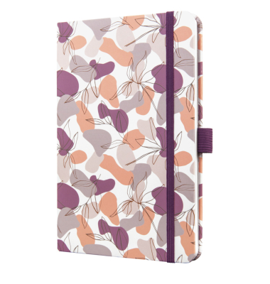Buchkalender 7J359, Jolie, violett, rosa, wei&szlig;, 1 Woche / 2 Seiten, 13,5x20,3cm (ca. A5), 2027