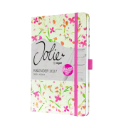 Buchkalender 7J307, Jolie, beige, pink, 1 Woche / 2 Seiten, 13,5x20,3cm (ca. A5), 2027