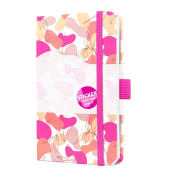Buchkalender 7J358, Jolie, pink, beige, wei&szlig;, 1 Woche / 2 Seiten, 9,5x15cm (ca. A6), 2027