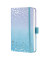 Buchkalender 7J346, Jolie, blau, violett, 1 Woche / 2 Seiten, 9,5x15cm (ca. A6), 2027
