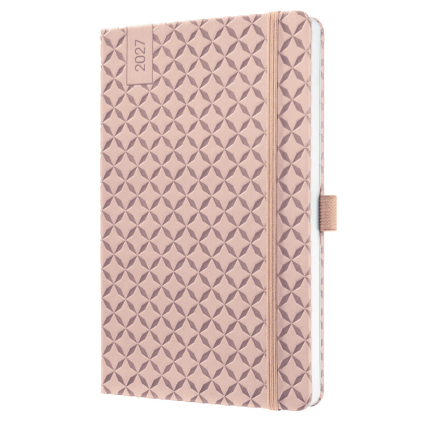 2 Stück Sigel Buchkalender 7J131, Jolie, rosé, 1 Woche / 2 Seiten, 13,5x20,3cm (ca. A5), 2027 4004360764271 Sigel