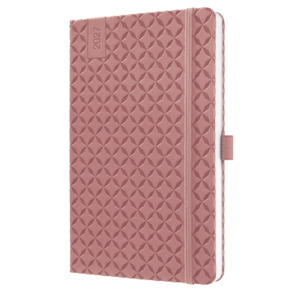 2 Stück Sigel Buchkalender 7J129, Jolie, dunkelrot, 1 Woche / 2 Seiten, 13,5x20,3cm (ca. A5), 2027 4004360764301 Sigel