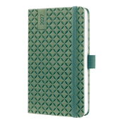 Buchkalender 7J134, Jolie, gr&uuml;n, 1 Woche / 2 Seiten, 9,5x15cm (ca. A6), 2027