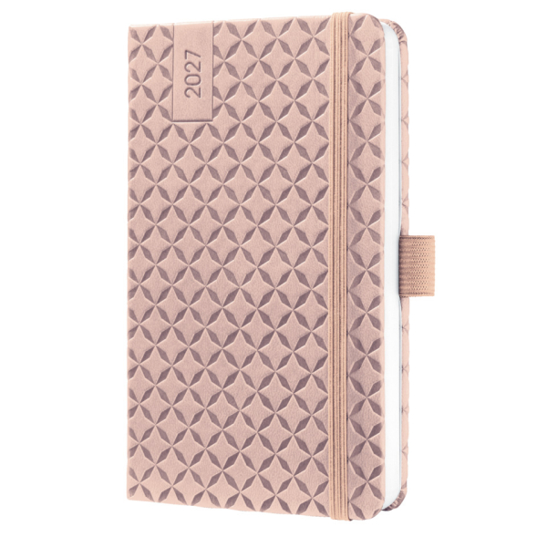 2 Stück Sigel Buchkalender 7J130, Jolie, rosé, 1 Woche / 2 Seiten, 9,5x15cm (ca. A6), 2027 4004360764639 Sigel