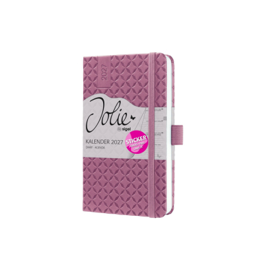 Buchkalender Flair A6 2027 dunkelrot