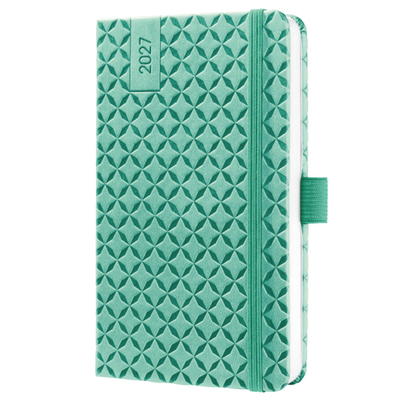 2 Stück Sigel Buchkalender 7J126, Jolie, mintgrün, 1 Woche / 2 Seiten, 9,5x15cm (ca. A6), 2027 4004360764691 Sigel