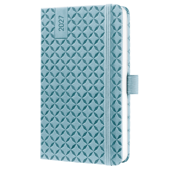 2 Stück Sigel Buchkalender 7J112, Jolie, hellblau, 1 Woche / 2 Seiten, 9,5x15cm (ca. A6), 2027 4004360764813 Sigel