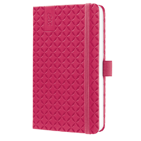 2 Stück Sigel Buchkalender 7J104, Jolie, fuchsia pink, 1 Woche / 2 Seiten, 9,5x15cm (ca. A6), 2027 4004360764875 Sigel