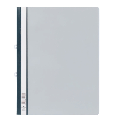 Schnellhefter Serie 2580 2580 10, A4, grau, Polyvinylchlorid (PVC), Vorderdeckel transparent