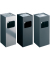 Papierkorb 3331 23, 17 Liter + 2 Liter, eckig, silber-metallic