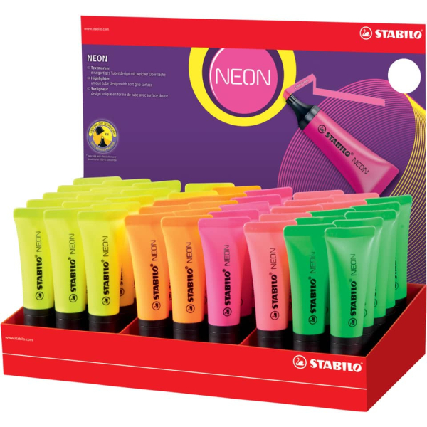 45 Stück Stabilo Textmarker 72/45-1, rot/lila,  4006381516228 Stabilo