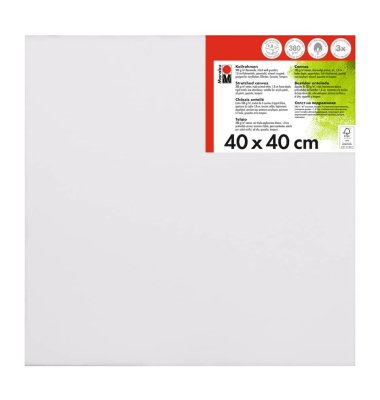 Keilrahmen wei&szlig;, 16160 000 00 400, 40x40cm, quadratisch, 380g