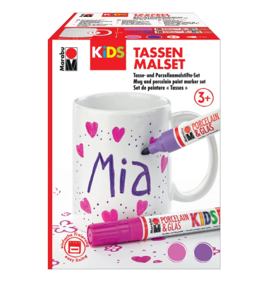 Bastelset Tassen-Malset Mia 3tlg.