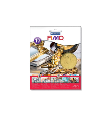 Blattmetall Fimo 14x14cm 10ST gold