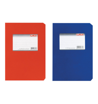 Heft A5 150BL kariert rot&blau