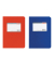 Heft A5 150BL kariert rot&blau