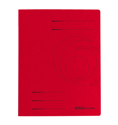 Schnellhefter easy orga 300003006, A4, rot, Karton, 240g, Vorderdeckel rot