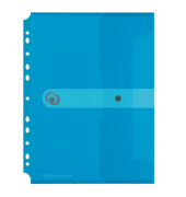 Dokumententasche Easy orga to go 300000735, Din A4, blau/transparent, Polypropylen, Druckknopfverschluss