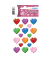 Schmucketikett bunte Herzen