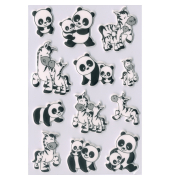 Schmucketikett Pandas+Zebras