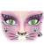 Sticker Face Art Pink Cat