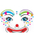 Sticker Face Art Clown Lotta