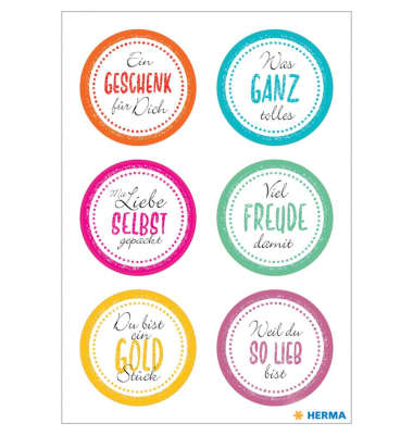 Sticker Glimmer Viel Freude damit