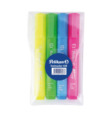 Textmarkeretui 4St Neonfarben