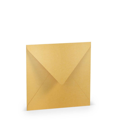 Briefh&uuml;lle Quadrat gold