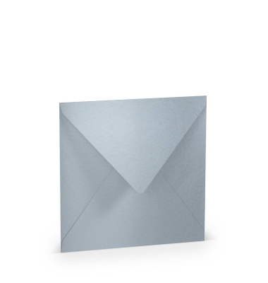 Briefh&uuml;lle Quadrat silber