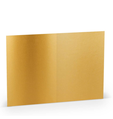 Briefkarten 1103072075 Hoch doppelt 240mm x 169mm (BxH) 250g gold