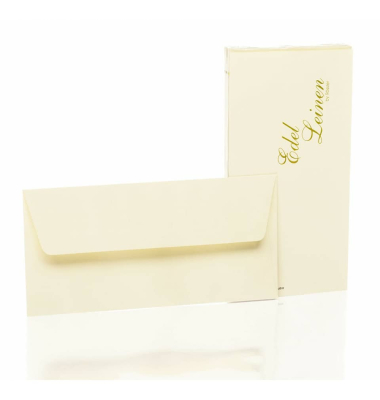Kuvert DL SF Leinen ivory
