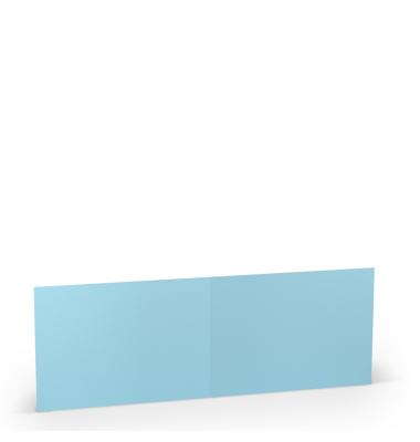 Briefkarten 164076124 B6 doppelt lang 169mm x 120mm (BxH) 220g planliegend aquablau