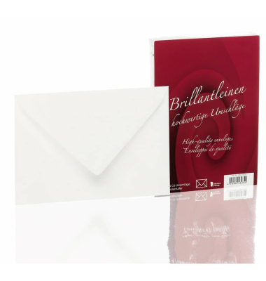 Kuvert Brillantl. wei&szlig; C6