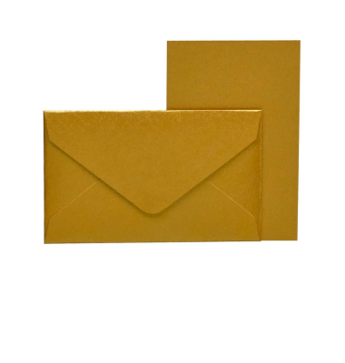 Briefkarten 18298095075 53mm x 85mm (BxH) gold