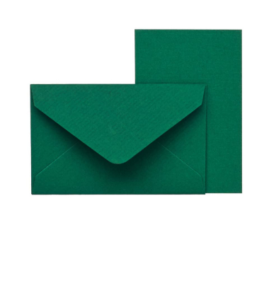 Briefkarten 18298095097 53mm x 85mm (BxH) tannengr&uuml;n