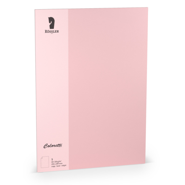 10 Stück Rössler Briefpapier 220712523, rosa, 220g 4014970435508 Rössler