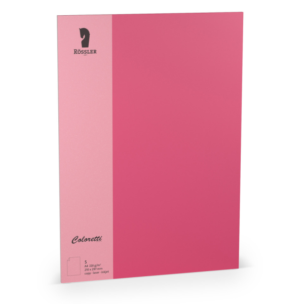 10 Stück Rössler Briefpapier 220712554, pink, 220g 4014970435560 Rössler