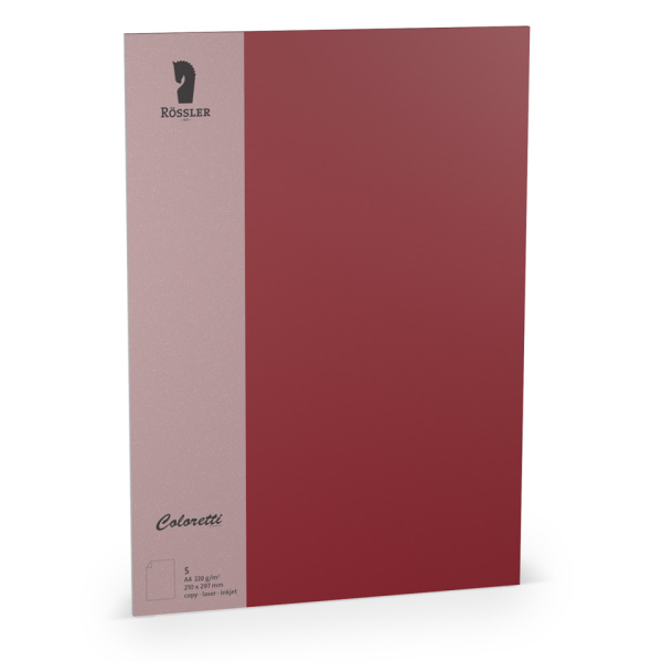 10 Stück Rössler Briefpapier 220712572, rosso, 220g 4014970435584 Rössler