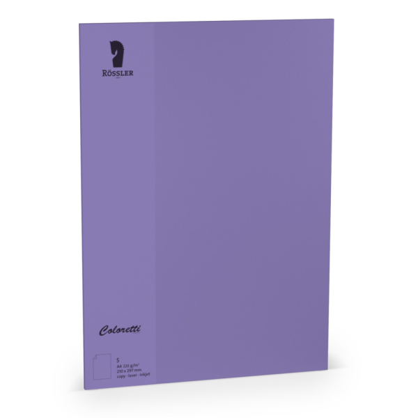 10 Stück Rössler Briefpapier 220712592, lila, 220g 4014970435607 Rössler