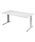 Schreibtisch Flex, manuell h&ouml;henverstellbar, 68-82cm (H), 160x80cm (BxT), rechteckig, grau / silber