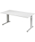 Schreibtisch Flex, manuell h&ouml;henverstellbar, 68-82cm (H), 160x80cm (BxT), rechteckig, grau / silber