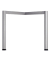 Schreibtisch Flex, manuell h&ouml;henverstellbar, 68-82cm (H), 160x80cm (BxT), rechteckig, grau / silber