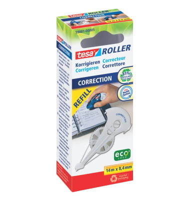 Korrekturroller 59981-00002-05 wei&szlig;, 8,4mm x 14m, nachf&uuml;llbar