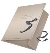 Zeichenmappe 623408, A1 grau, Karton 550g, 3 Einschlagklappen, Bandverschluss