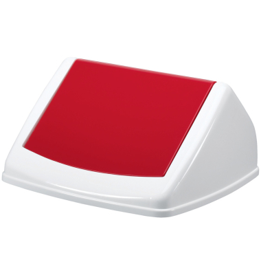 Deckel m. Klappe wei&szlig;rot