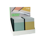 Notizbuch SF468, Recycling, farbig sortiert, A5, blanko, liniert,kariert, 80g, 100 Blatt / 200 Seiten