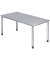 Schreibtisch HS, rechteckig, grau / silber